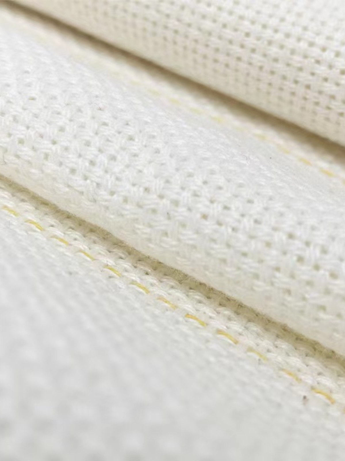 Tufting Fabric Available in Multiple Sizes, Suitable for Cutting, Punch Needle Embroidery, Double Weft and Warp, Yellow Thread Base Fabric, Polyester-Cotton Tufting Fabric
