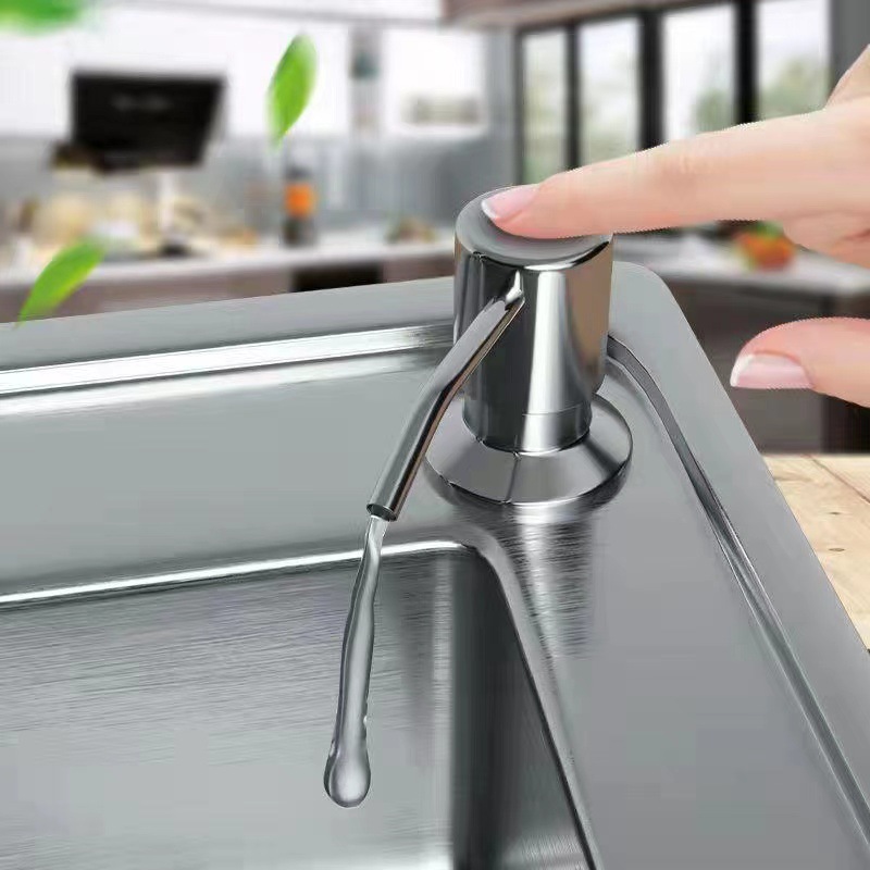 Kitchen sink soap dispenser 304 stainless steel pump head sink vegetable basin extension tube detergent Press