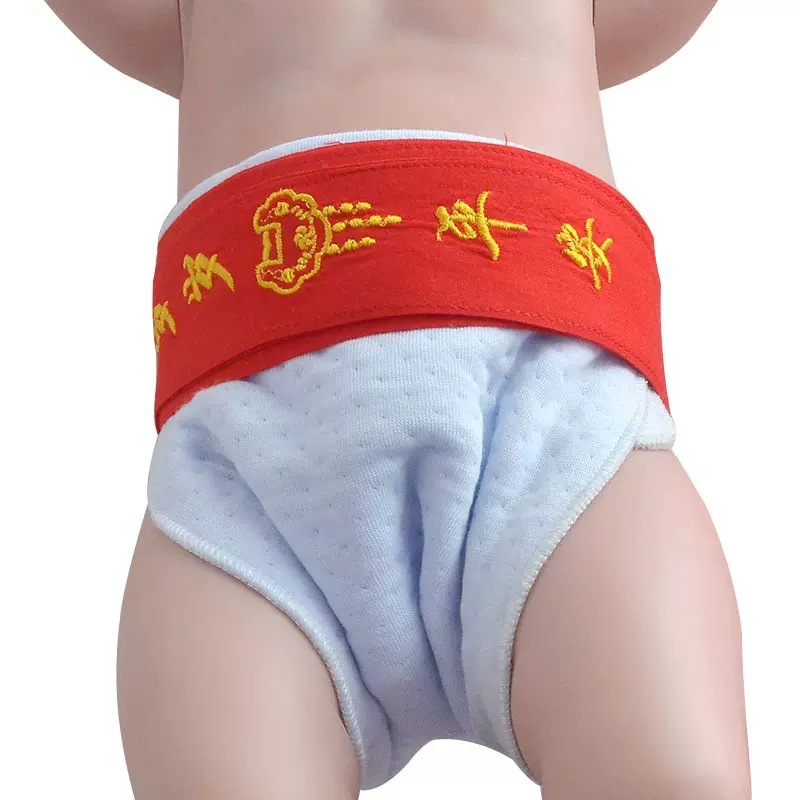 Newborn baby bag quilt strap fixed belt cotton embroidery diaper belt adjustable baby quilt red rope