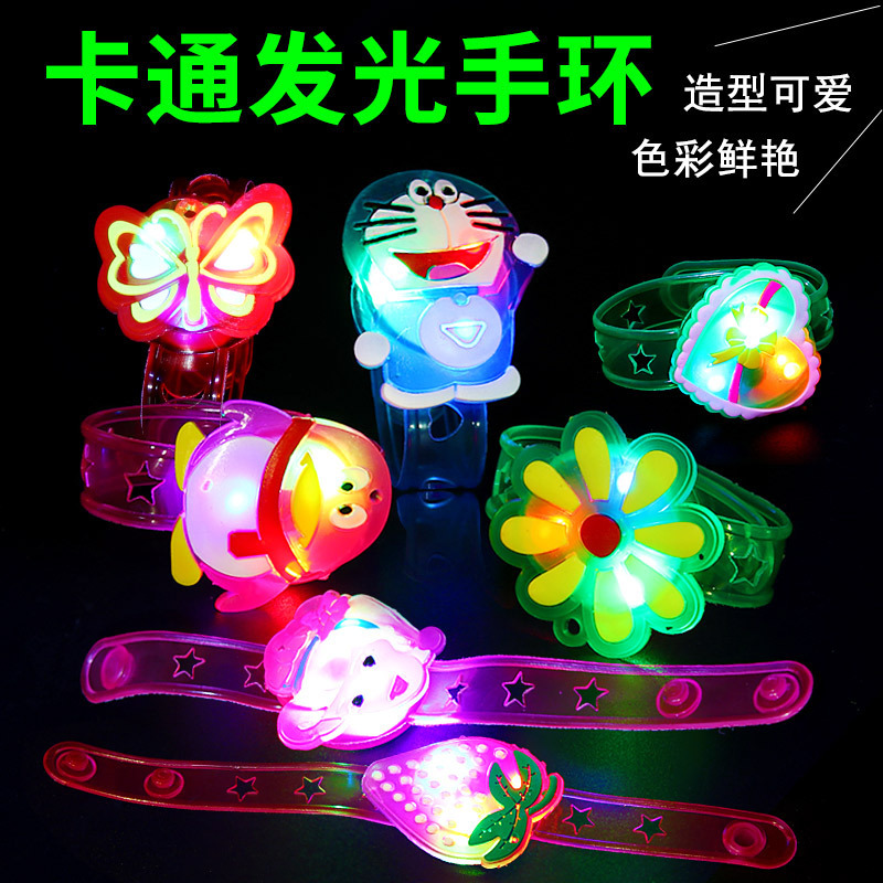 Luminous Bracelet Cartoon Creative Watch Flash Wrist Strap Luminous Kidsren's Gift Toys Street Stall Supply Wholesale