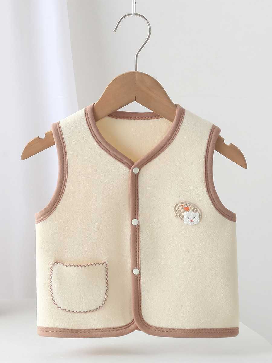 Осенний и зимний жилет для детей, жилет из австрийского велюра с флисовой подкладкой, теплый жилет для зимнего базового слоя