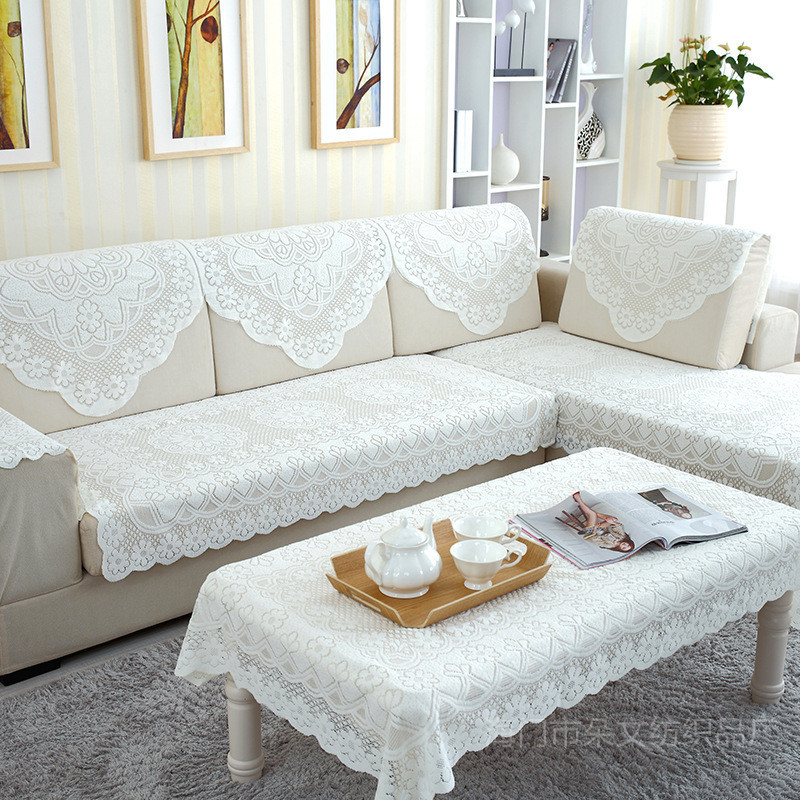 Foreign trade new thick lace tablecloth non-slip sofa towel wholesale European simple backrest cover cloth Four Seasons Universal