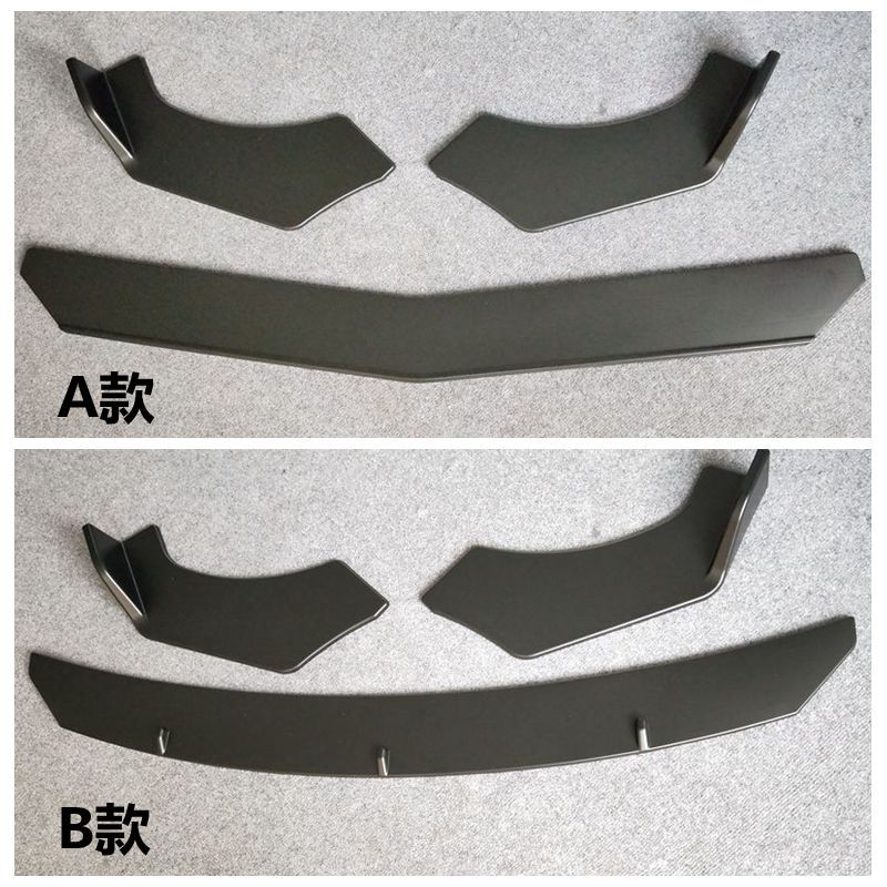 Front Spoiler Three-Section Adjustable Combination Front Lip Anti-Collision Small Surround Modification Parts Abs Front Spoiler Arc-Shaped Front Spoiler