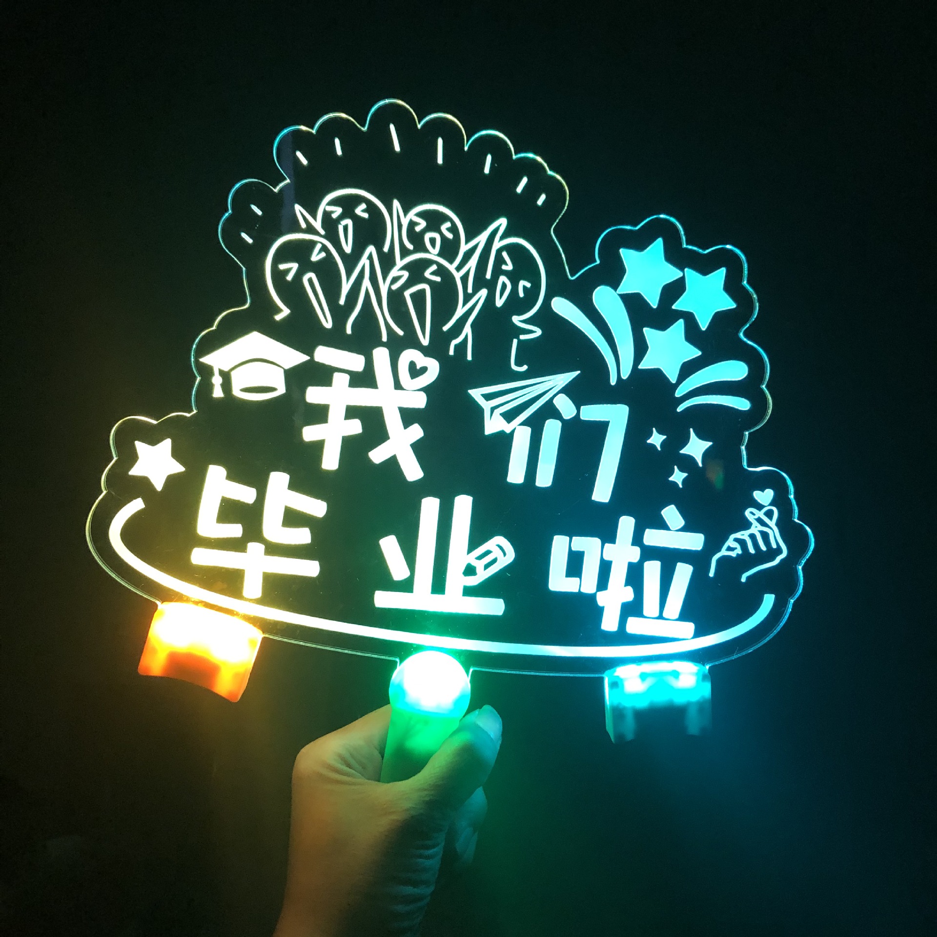 Hand-Painted Luminous Hand-Held Sign, Customizable Erasable and Handwritten Light Sign, Flash Display Sign, Neon Light Sign, Night Light