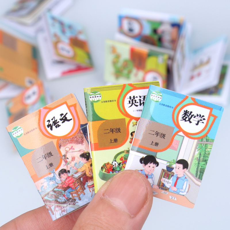 Симуляция трехмерная миниатюрная мини учебники для начальной школы DIY кукольный домик учебная сцена украшения канцелярские книги