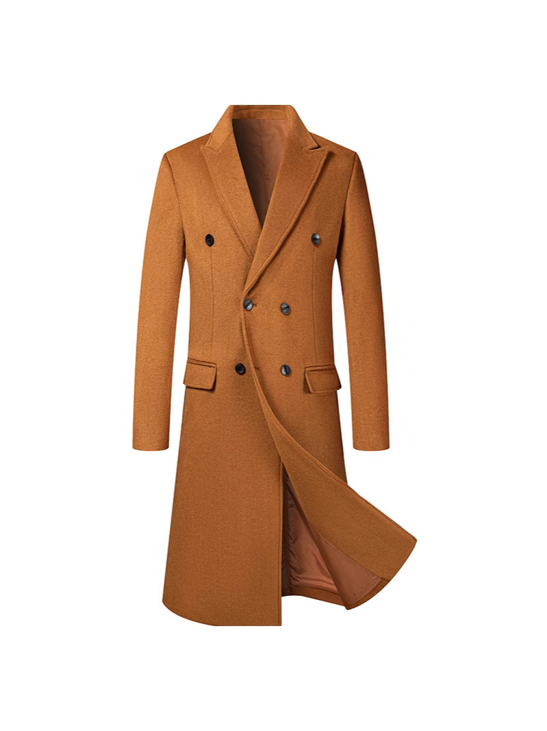 Осенне-зимнее длинное шерстяное пальто, кросс-бордерный европейский размер, пальто до колен, фабричное кросс-бордерное предложение