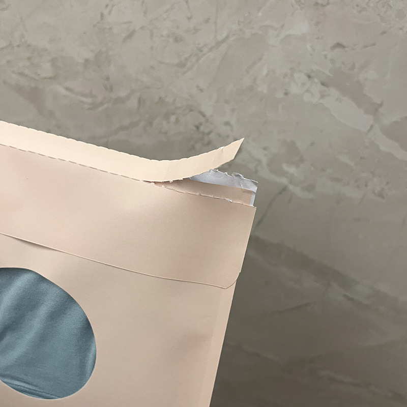 in stock underwear kraft paper packaging bag disposable packaging sealed new women's inner pants bag leggings self-sealing bag
