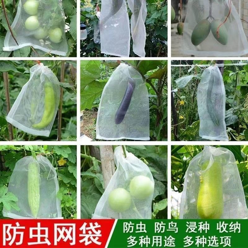 [Free Shipping] Fruit Grape Bagging, Insect-Proof and Bird-Proof White Gauze Bag, Breathable and Fruit Fly-Proof Bag for Loquat Fruit Trees