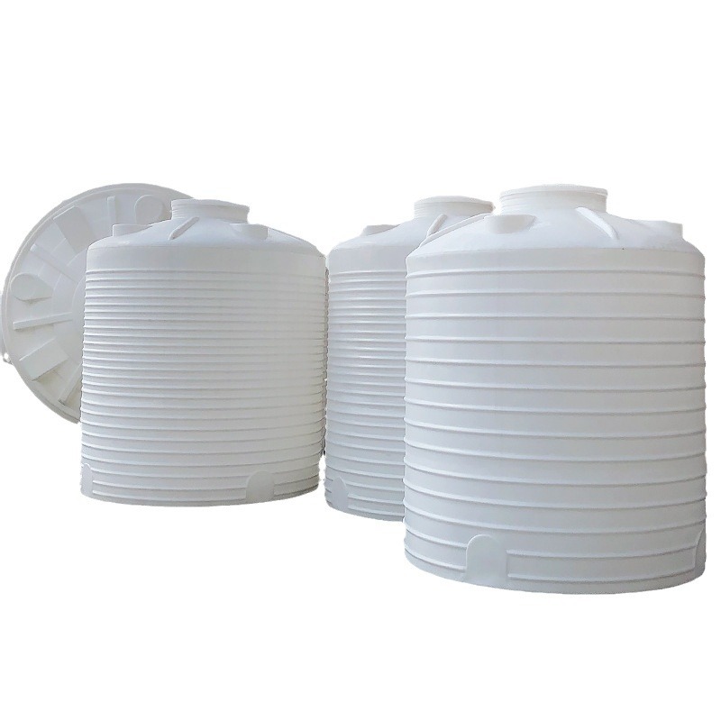 Plastic Water Tower Pe Water Tank Thickened 10-Ton Water Storage Tank Rotational Molding Vertical White Water Tower Water Storage Tank 2-Ton Water Storage Barrel