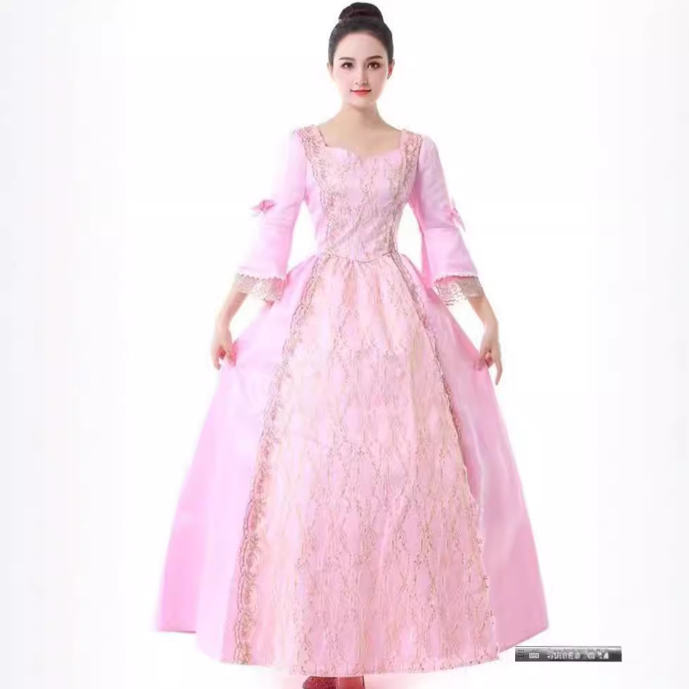 Cross-Border Luxury Handmade Mid-Sleeve Gold Appliqué Muslim Dress