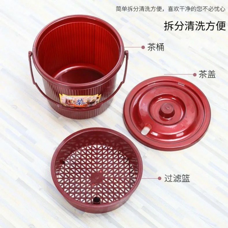 Tea residue bucket waste water bucket tea trash can filter kung fu tea ceremony zero matching tea bucket household tea bucket tea set accessories
