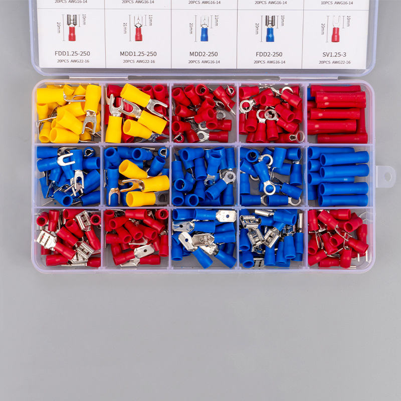 Ve Tube Type Pre-Insulated Terminal Block Set Pliers Switch Panel Pin Cold-Pressed Wire Lug Copper Nose Wire Connector