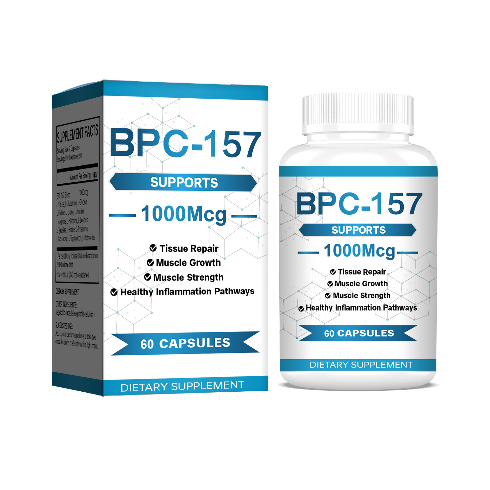 Cross-border exclusive for TK best selling muscle and exercise compound non-standard BPC-157 peptide capsule energy capsule 60 tablets