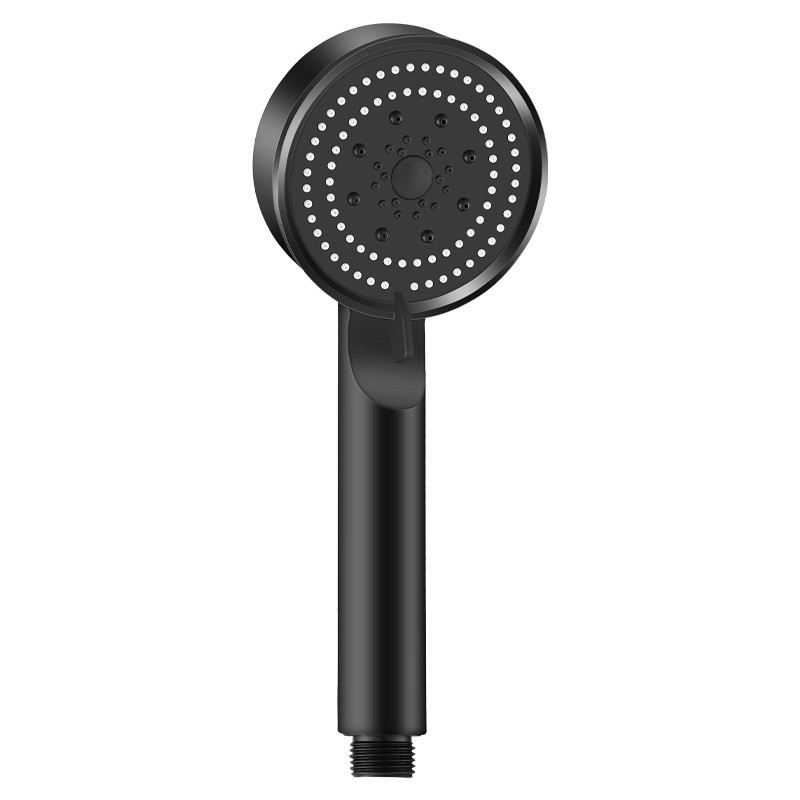 Black Five-speed Shower Hand-held Large Face Spray Pressurized Shower Head Frosted Black Hand-held Shower Head suit