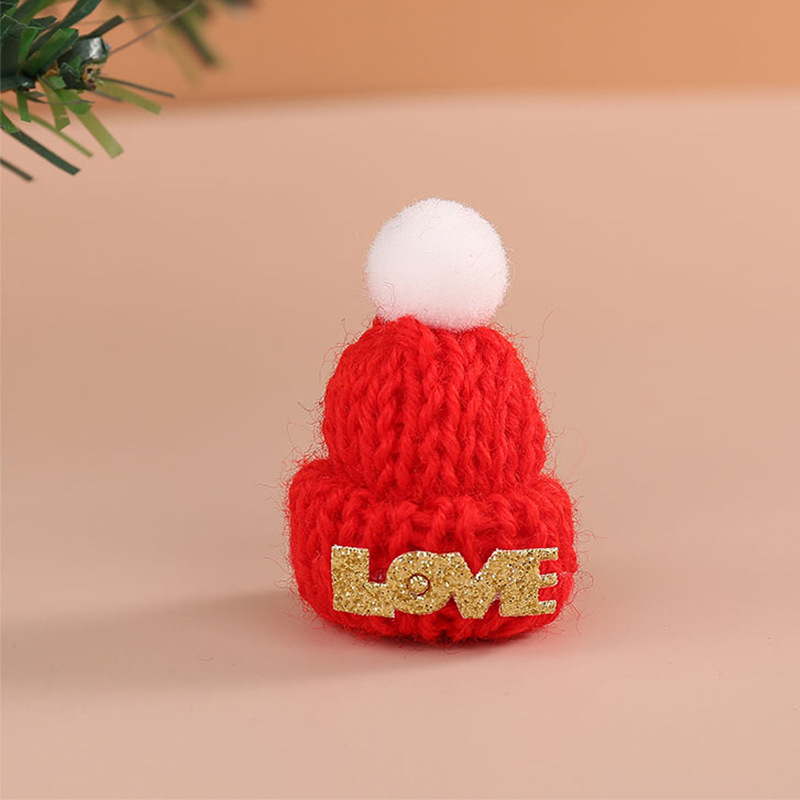 Explosions mini hat diy handmade toy decoration accessories Christmas wool knitted scarf hat wholesale
