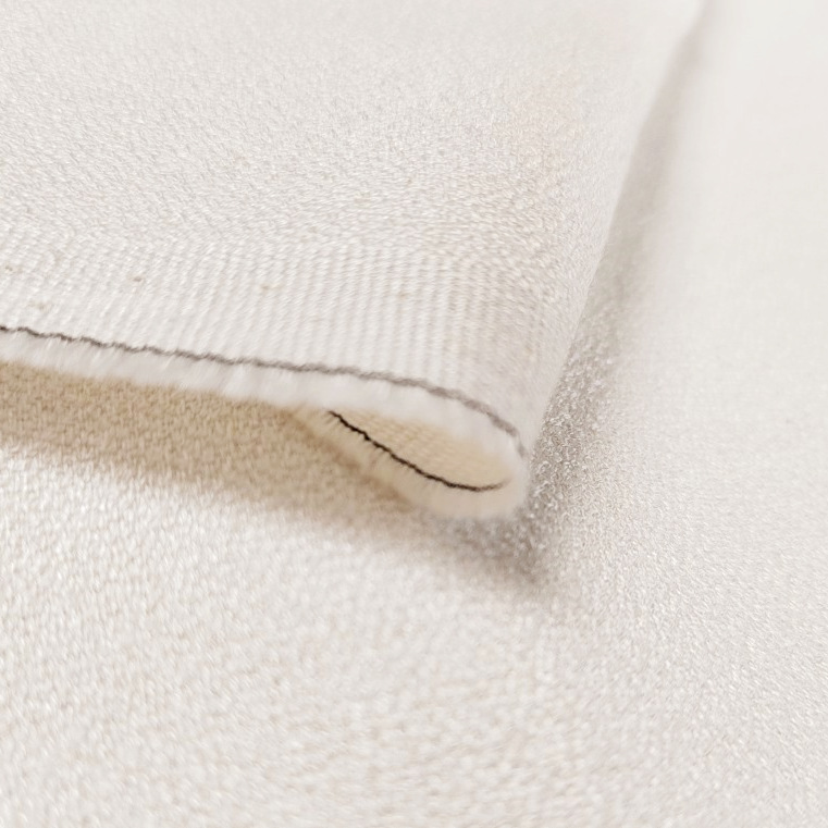 Huzhou Story Wide-Width Wool Cotton Silk Double-Sided Grape Nile Particle Texture Clothing Fabric Spring & Fall Fabric White