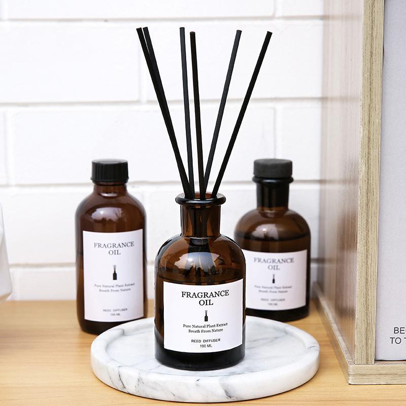 Fireless Aromatherapy Reed Diffuser 100ml Set Hotel Indoor Bathroom Decoration Air Freshener Fragrance Diffuser