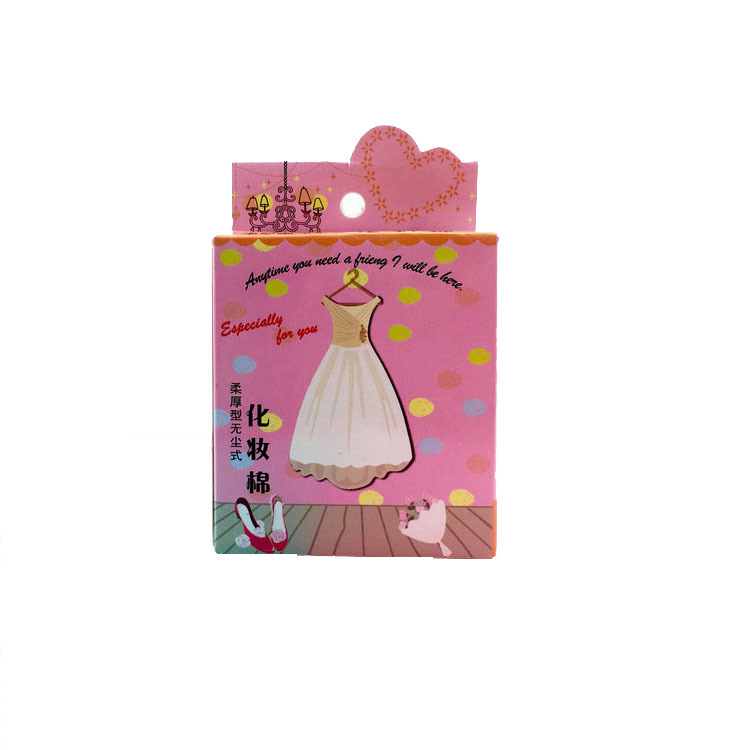 Wholesale Girl Series Packaging Travel Makeup Cotton Refreshing Clean Little Beauty Makeup Remover Cotton 40 Pieces Box