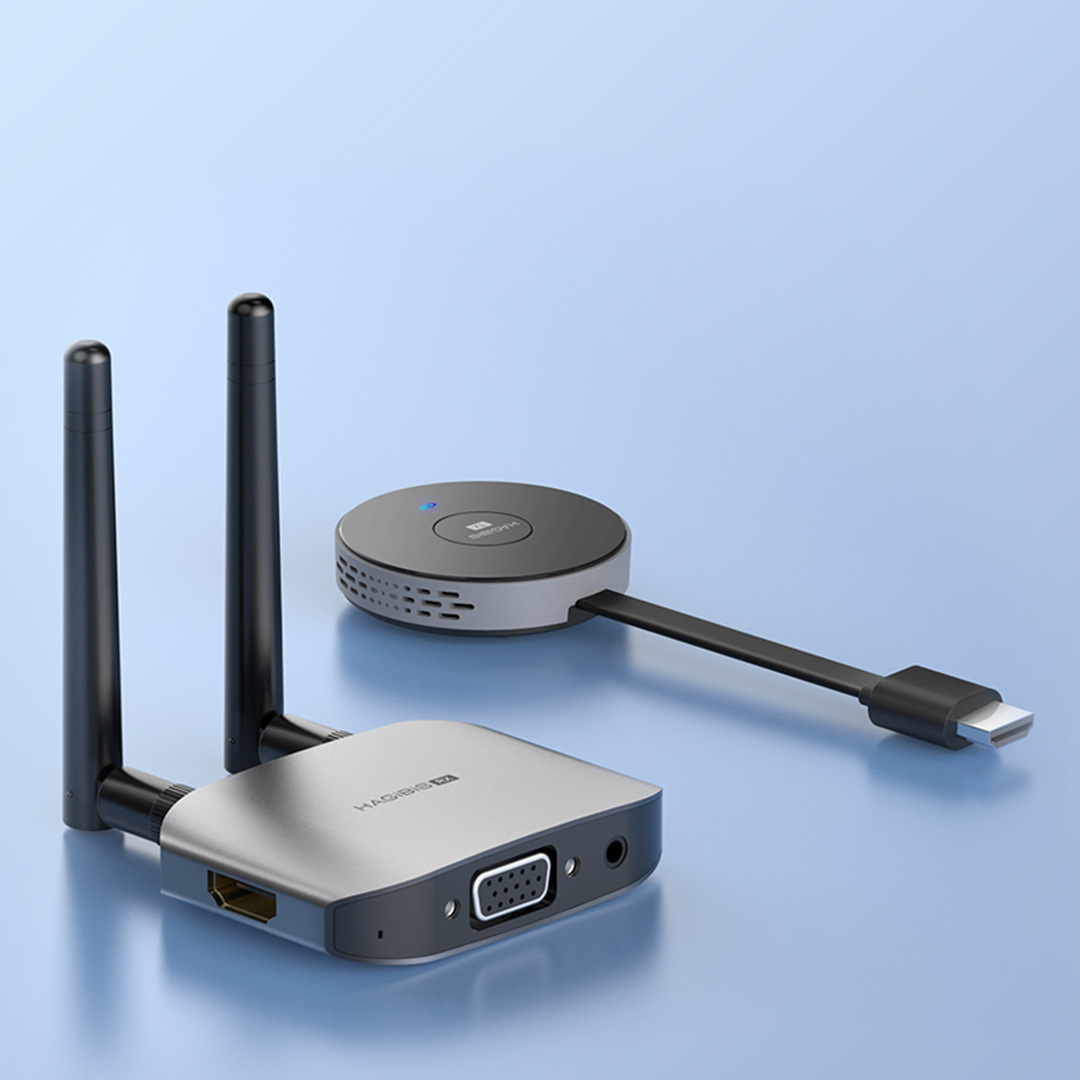 Haibis Wireless Screen Projector Mobile Phone Same-Screen HDMI Transmitter Point-To-Point Enterprise-Level G6W/G9W