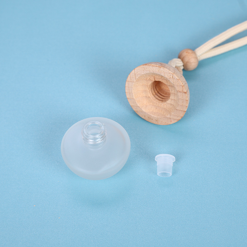 6ml Drop-shaped Frosted Gyro Perfume Bottle Empty Bottle Pendant Car-mounted Frosted Perfume Bottle Aromatherapy Air Conditioning Air Outlet