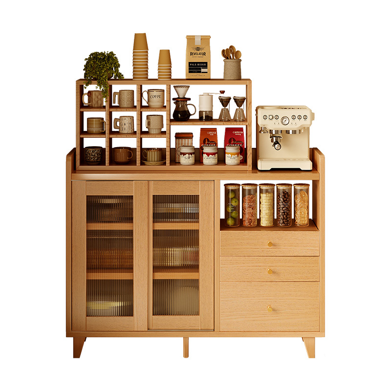 Japanese Sideboard Against the Wall Integrated Storage Cabinet Living Room Cabinet Office Tea Cabinet Home Tea Cabinet Storage Rack