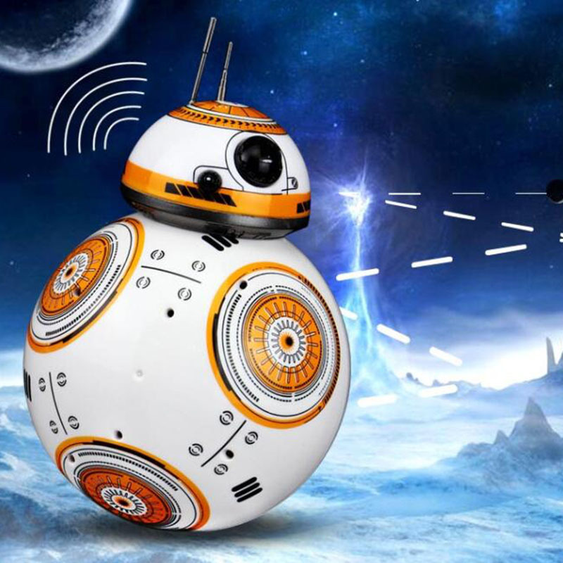 Cross-Border Star Wars Bb8 Intelligent Remote Control Robot Toy Dancing Rotating Ball Patrol Robot with Light