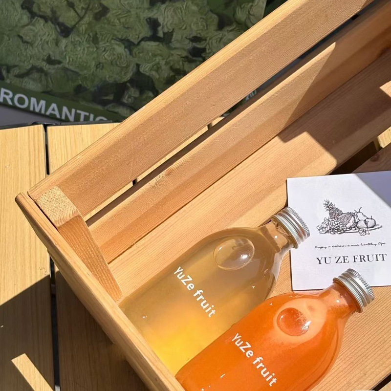 Food Grade 300ml Juice Cold Extraction Bottle Coffee Milk Tea Bottle Takeaway Portable with Lid Popular Cup Glass Sealed Jar