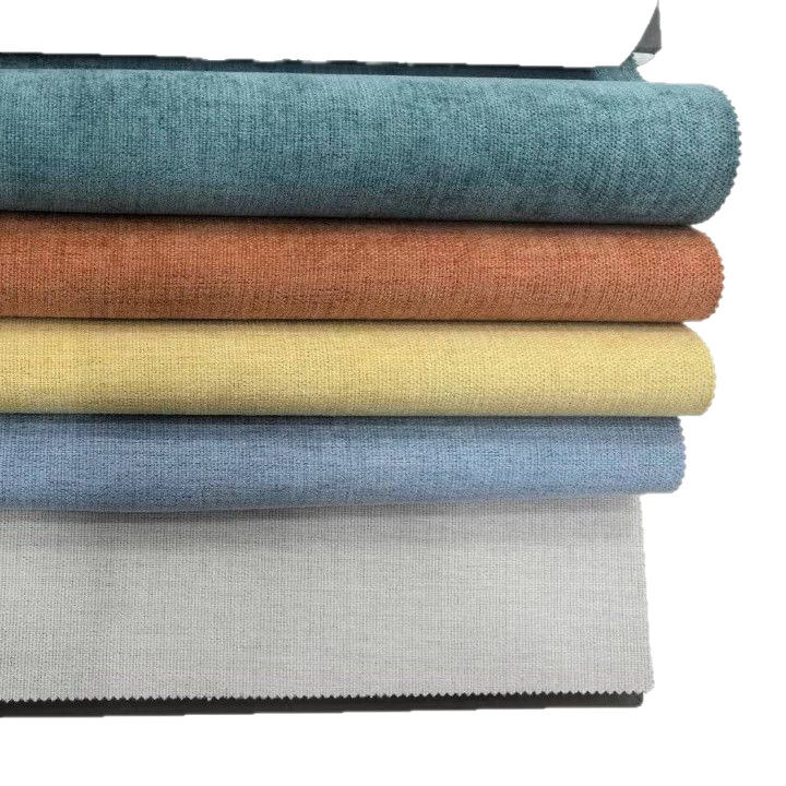 Brand New Chenille Curtain Fabric Wholesale 100% Full Blackout Reverse Natural Linen Cross-Border Foreign Trade