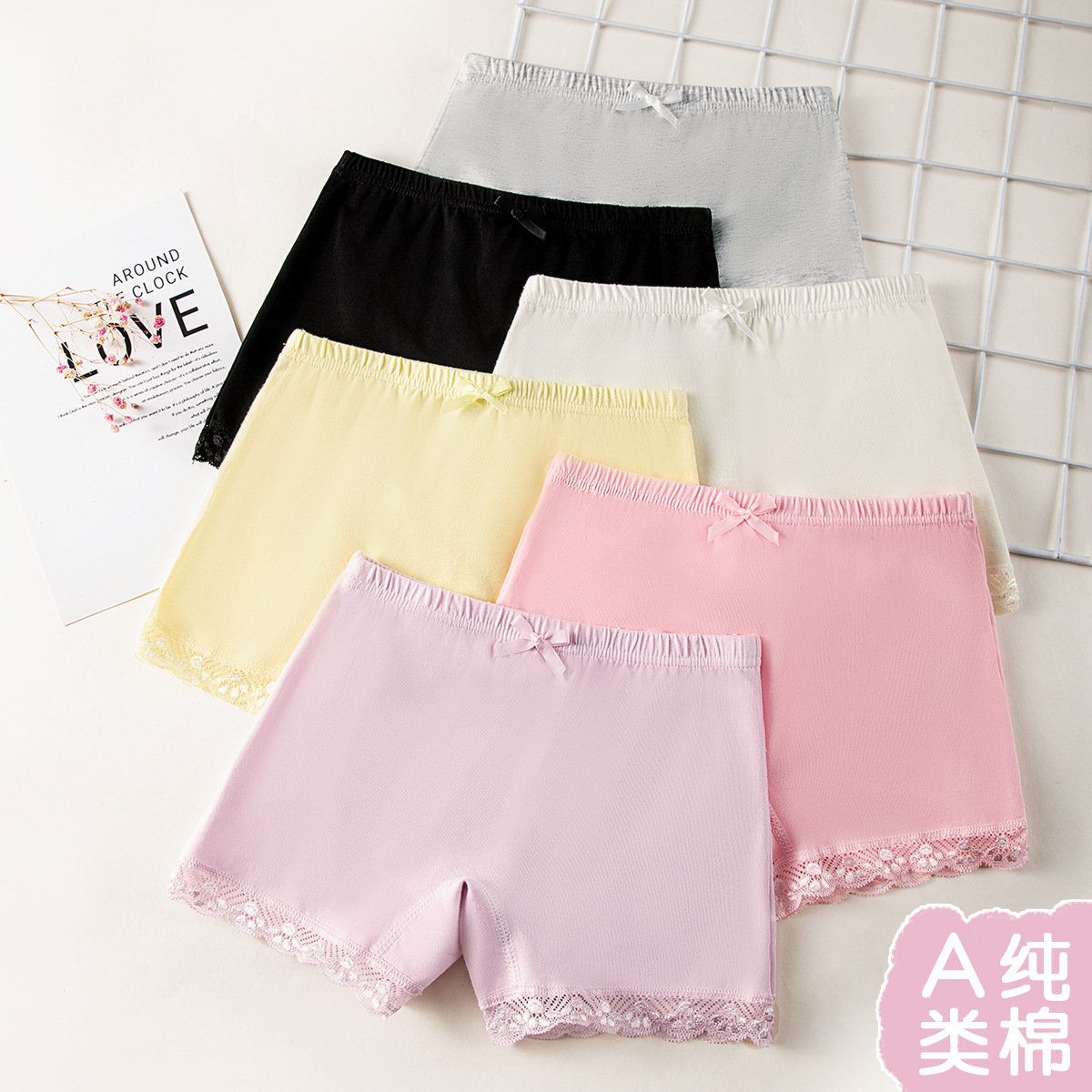 Летние леггинсы для девочек, тонкие детские хлопковые шорты, безопасные штаны для девочек средней и большой размерности