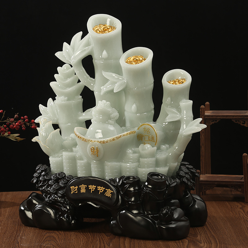 Wealth rising bamboo ornaments crafts home living room office decoration shop opening gifts for relatives