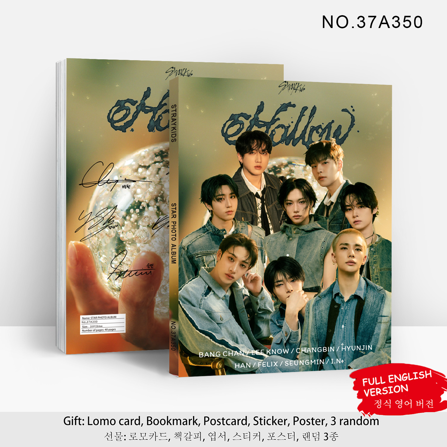 Spot 80P Star Album Straykids New Hollow Peripheral High-Definition Star Photo Album Contains Gifts