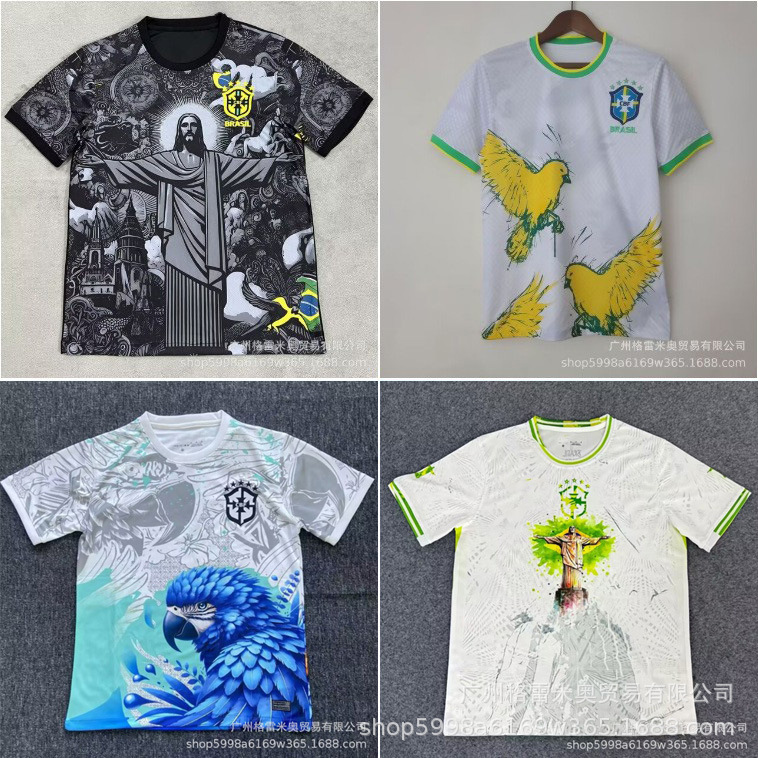 Brazil Parrot Jersey Full Series Collection 1998 Retro Football Uniform Brazil Classic Jersey Shi