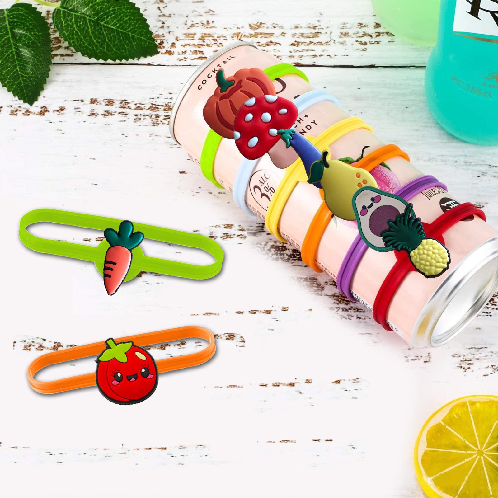 Vegetables and Fruits Creative Silicone Wine Glass Identifier Temu Bar Party Ktv Identifier Mark Wine Holder