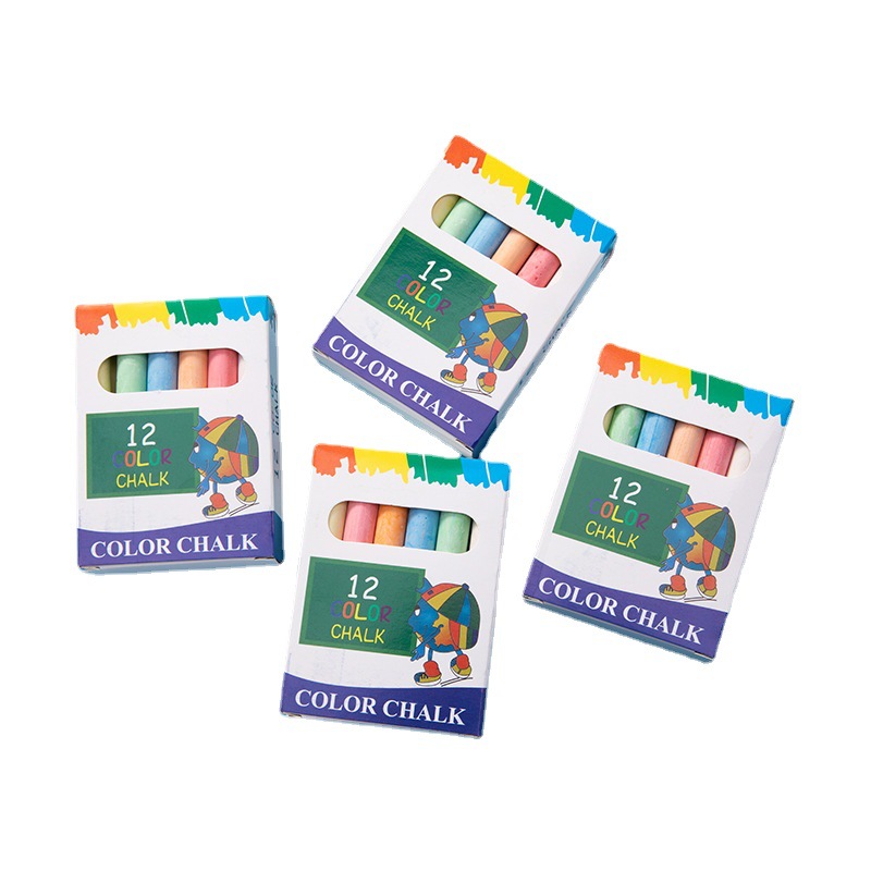 Factory direct wholesale 12 colored chalk/children's chalk/teaching tools for school teachers with chalk