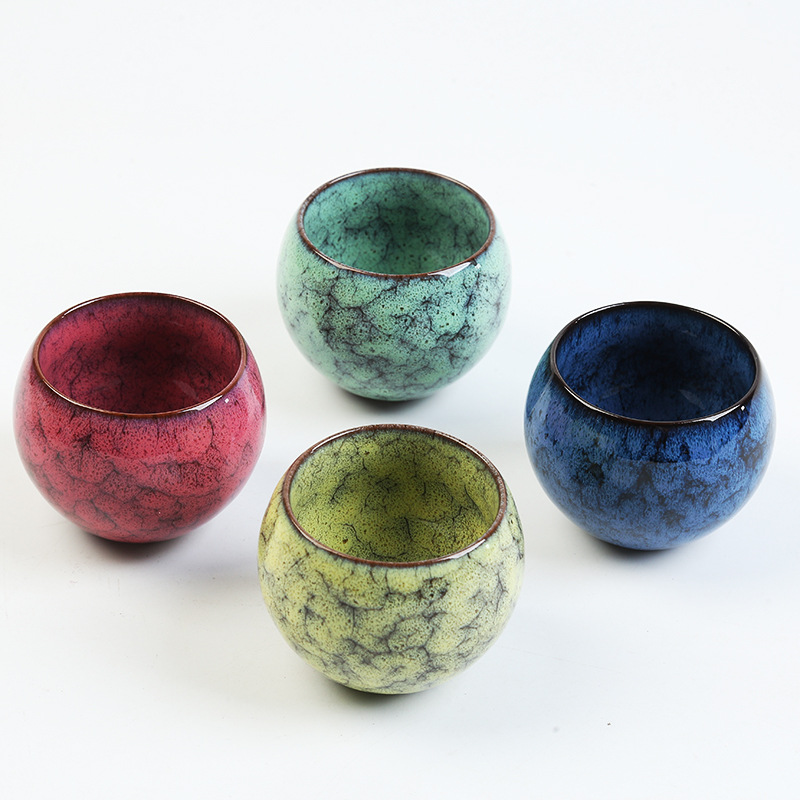 Supply kiln tea set tea cup built single cup relief does not pour dragon egg cup master cup tea set gift wholesale