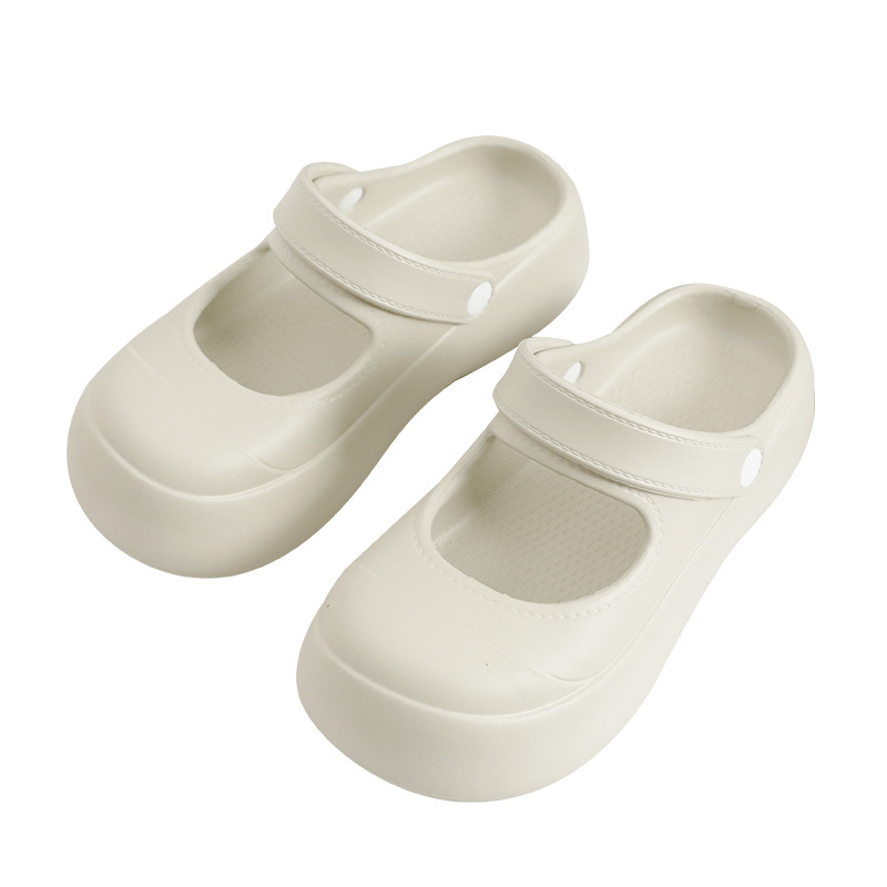 Summer Girl Sense Mary Jane Slippers Outer Wear Thick Sole Dung Sense Home EVA Beach Baotou Women's Slippers