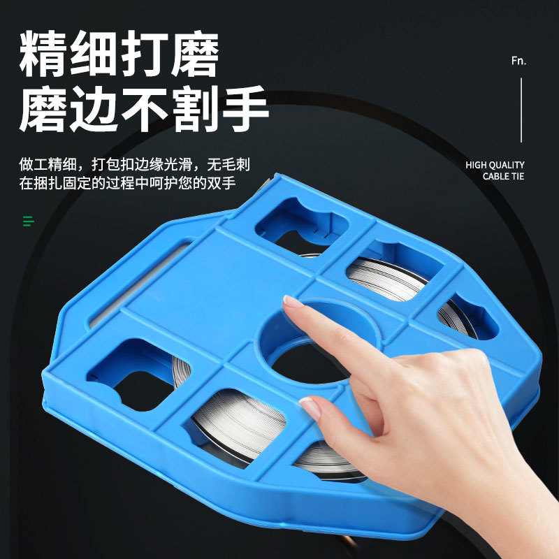 Customized 304 Stainless Steel Cable Tie Plate Manufacturer Wholesale Fixed Stainless Steel Strap Stainless Steel Bundling Strap Fireproof and Rustproof