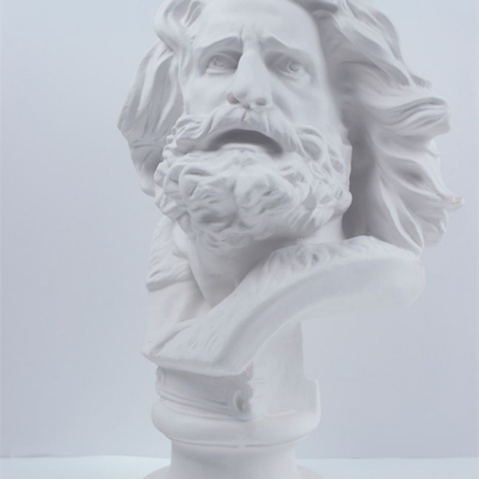 Free Shipping 30cm Masai Plaster Head Decoration Ornaments White Art Teaching Aware Model Sculpture Painting Shan Ting