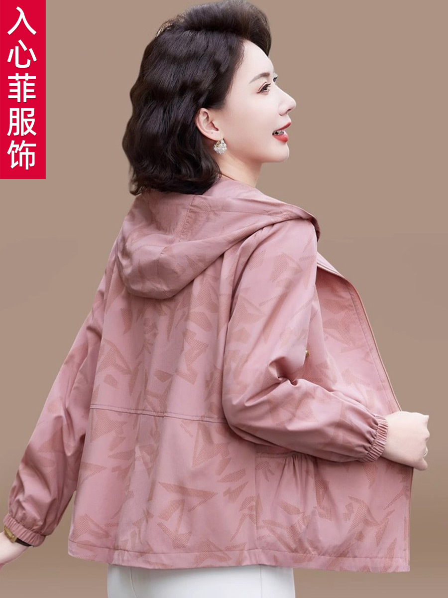 Весеннее пальто для бабушек, длинный рукав для пожилых женщин, верхняя одежда в западном стиле для матерей с отложным воротником