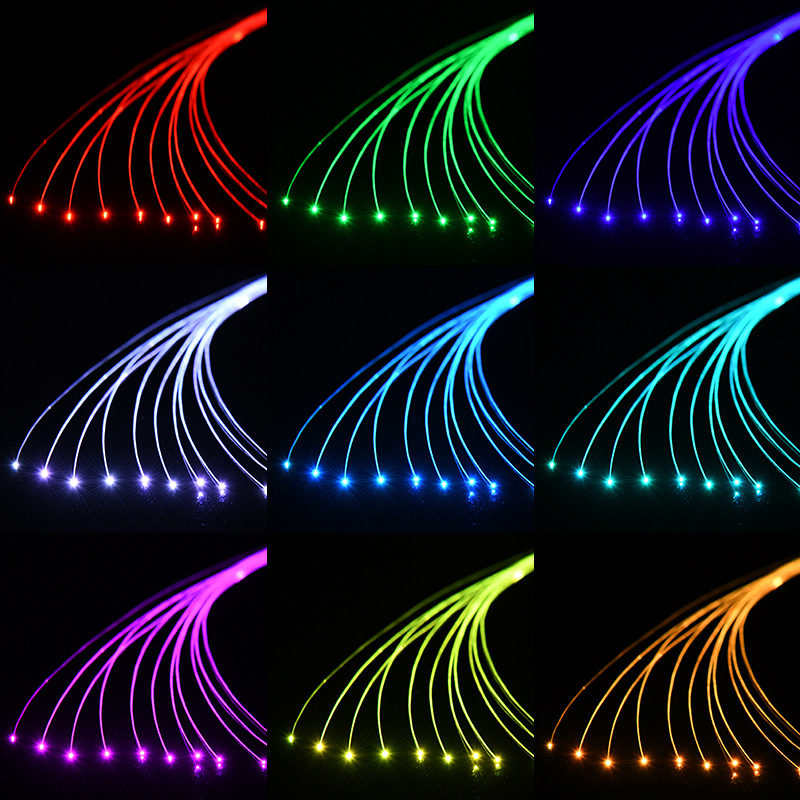 Wholesale all kinds of material plastic optical fiber line super bright high transparent light guide strip art craft decoration raw materials