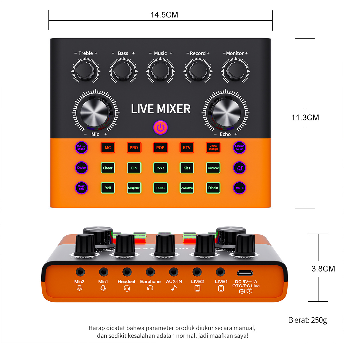 F993 English Live Sound Card Cross-border Explosions suit suit Singing Live Sound Card Mobile Phone Computer Sound Card Equipment