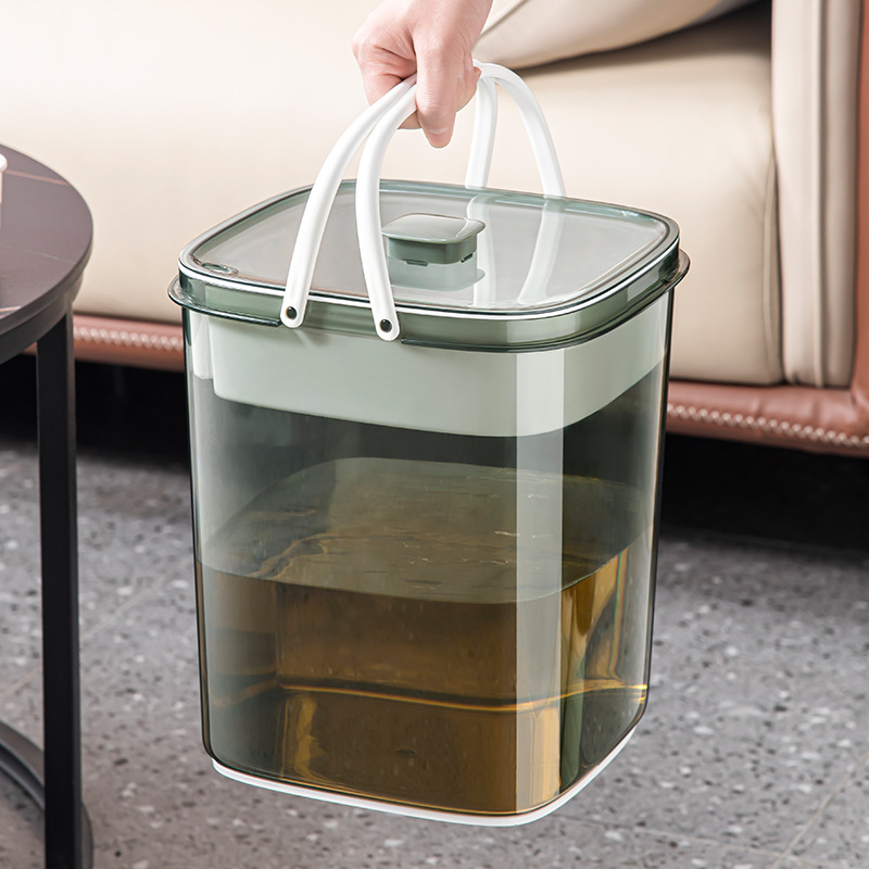 Tea bucket tea residue bucket garbage separation filter drainage bucket household portable trash can high-looking transparent tea bucket