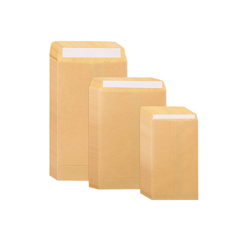 Extra Large Kraft Paper Envelope Export Amazon Saliva Glue Release Paper Self-Adhesive Yellow Seed Envelope Bag Customization