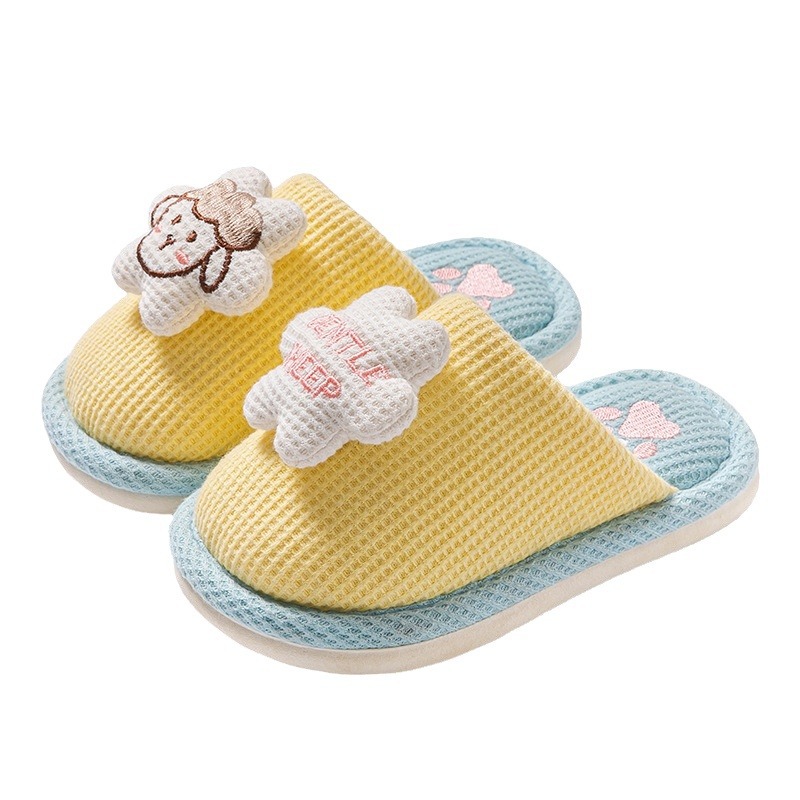Children's Cotton Slippers Girls Cute Indoor Non-slip Girls Princess Autumn and Winter Boys Rabbit Home Baby Slippers