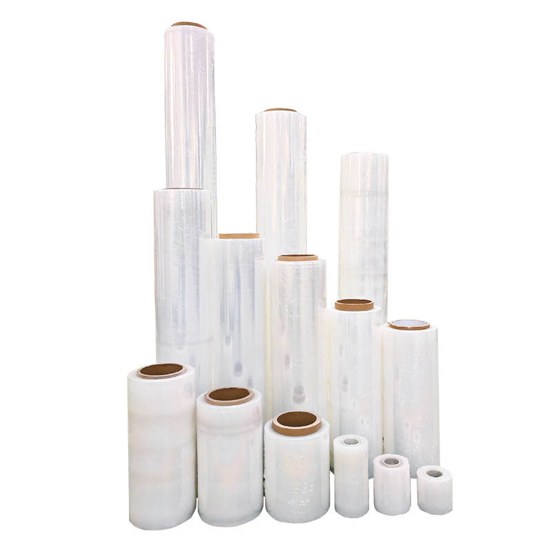 PE wrapping film width 50cm transparent stretch film large roll industrial plastic wrap wholesale moving wrapping film