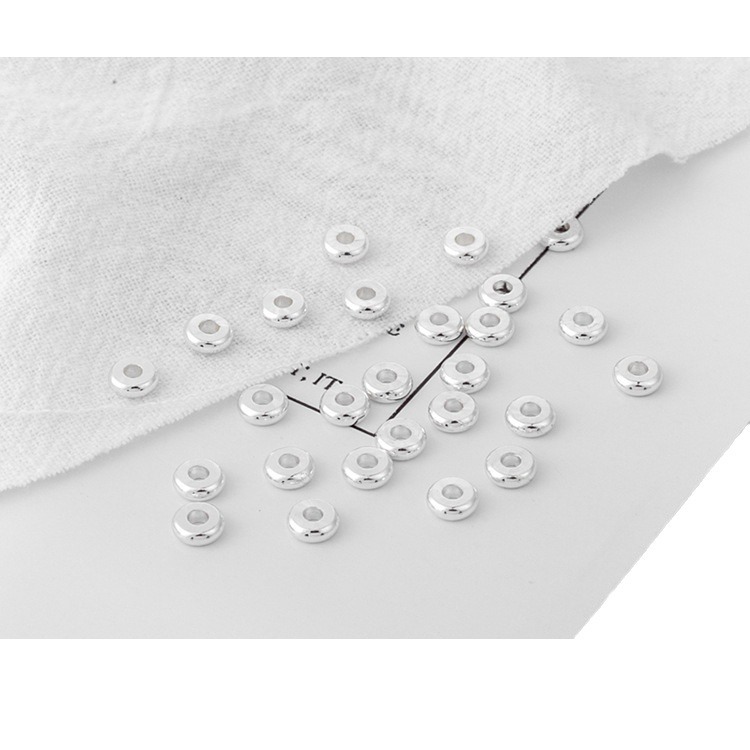 Color-preserving gold beads 18k gold-wrapped ancient gold spacer beads loose beads DIY bracelet necklace jewelry accessories glossy flat piece