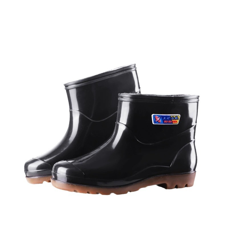 Wear-resistant beef tendon sole rain boots for men and women warm acid and alkali resistant high barrel thickened rain boots non-slip labor protection car wash water boots construction site