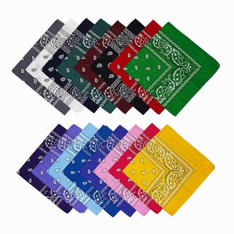 Cashew Flower Square Scarf Men's Korean-style Retro Hiphop Internet Celebrity Hair Belt Women's Ins Hip-hop All-match Street Fashionistas Headscarf