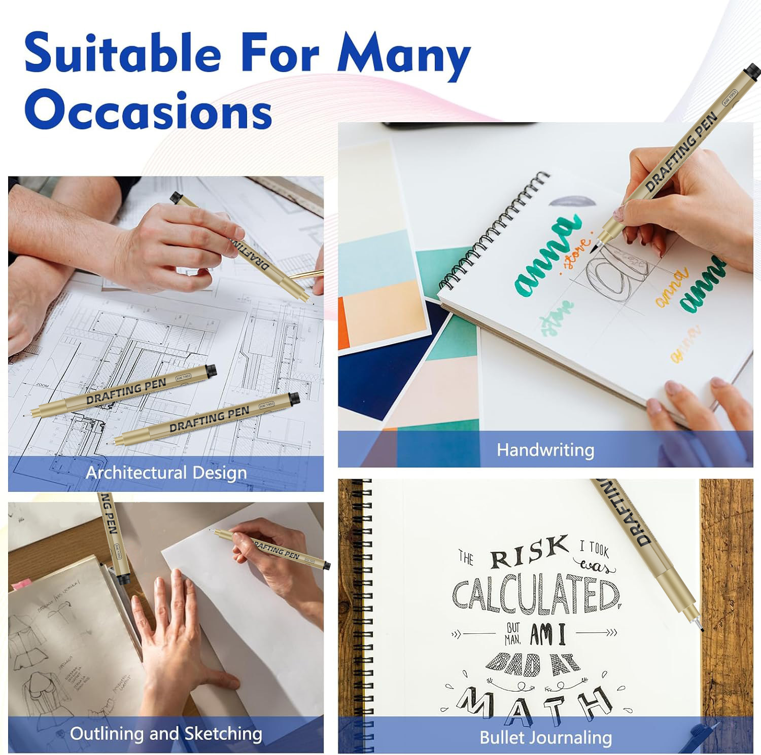 Goueline Needle Pen suit Art Animation Hand-painted Drawing Sketch Pen Waterproof Sketch Pen for Students Single