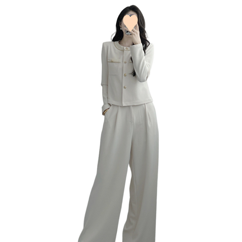 2025 Women's Autumn New Elegant Casual Fashion Youthful Chanel-Style Top and Pants Set